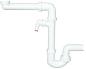 Preview: Raumsparsiphon DN50x6/4" mit Kugelgelenk und Waschgeräte-Anschluss HL126/50